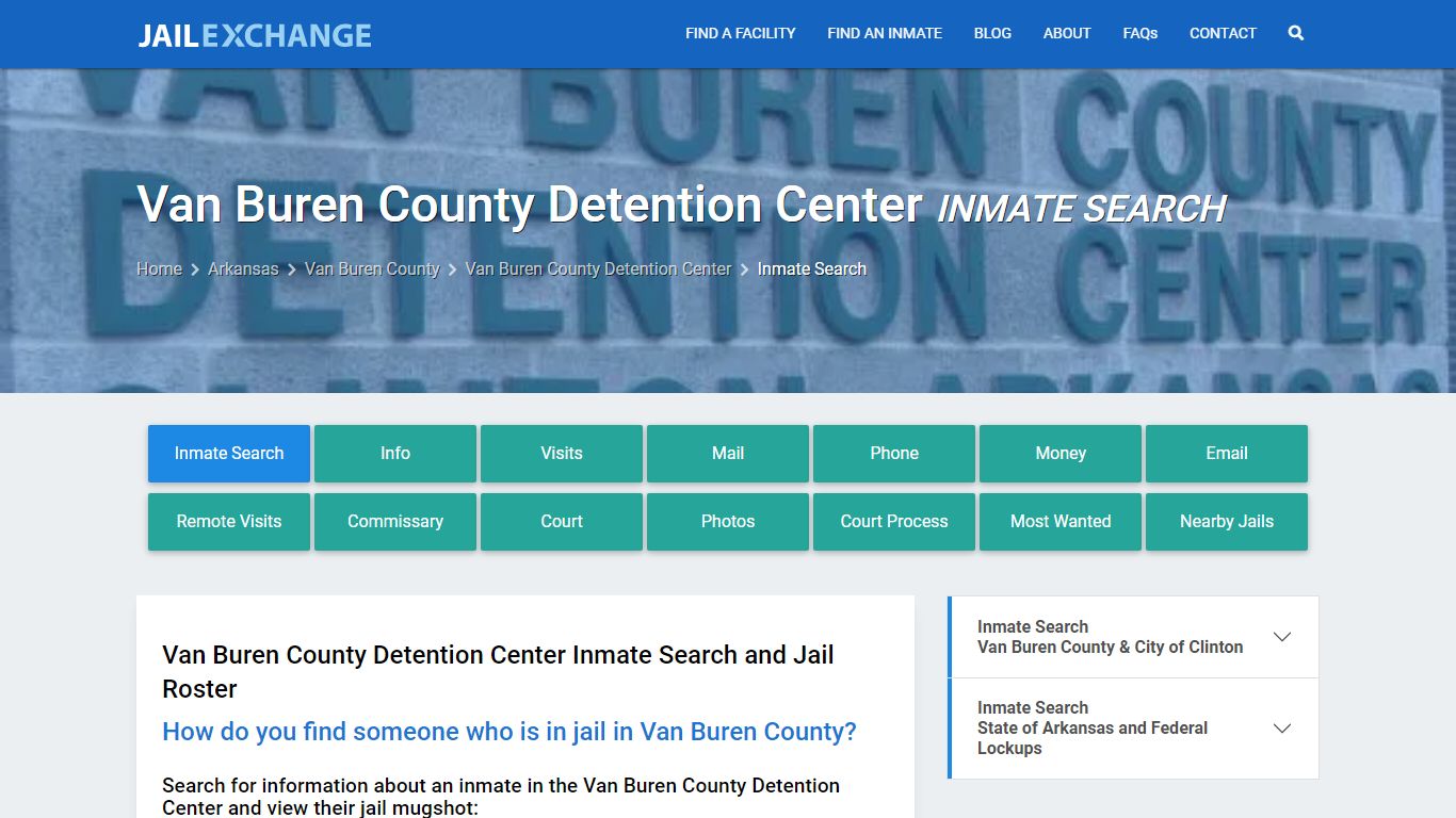 Van Buren County Detention Center Inmate Search - Jail Exchange